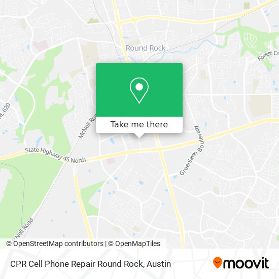 Mapa de CPR Cell Phone Repair Round Rock