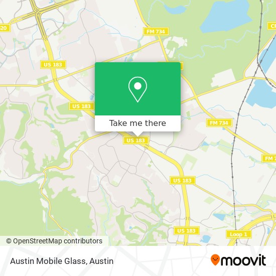 Austin Mobile Glass map