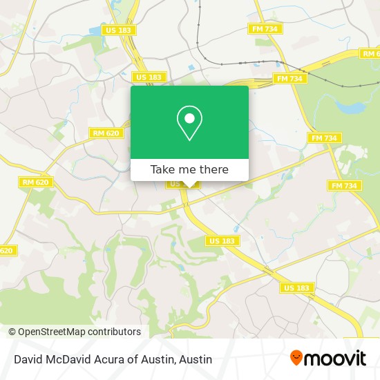 Mapa de David McDavid Acura of Austin