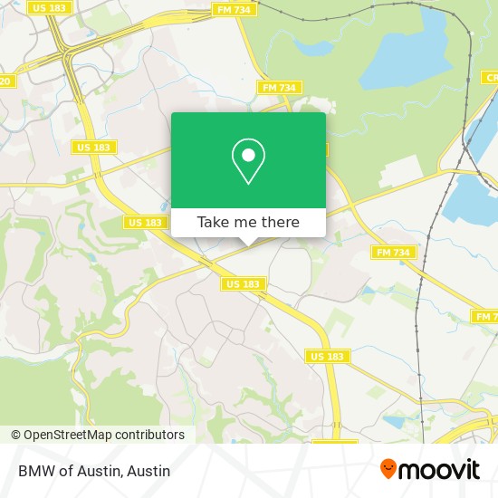 BMW of Austin map