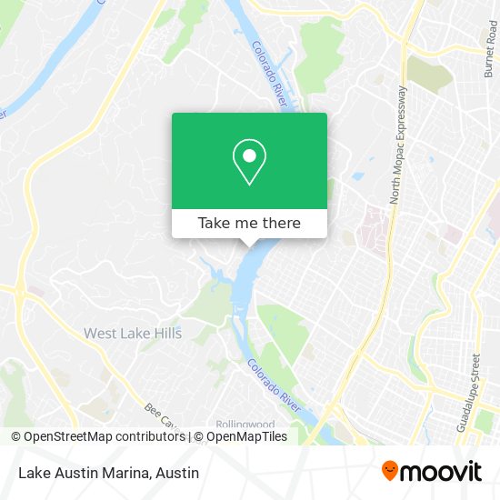 Lake Austin Marina map