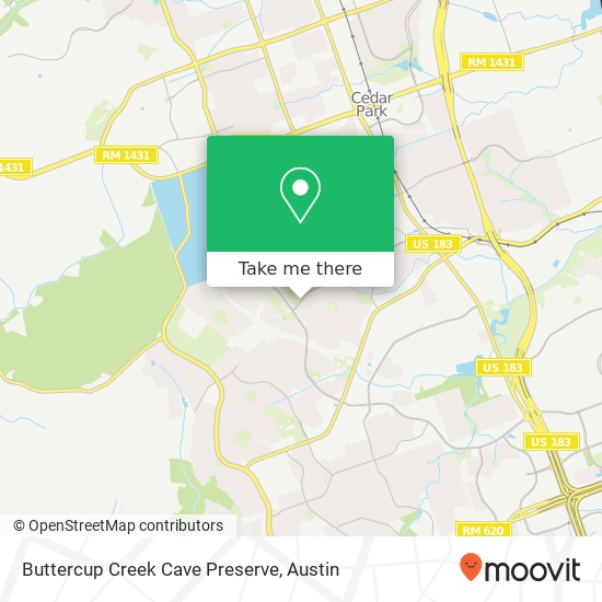 Buttercup Creek Cave Preserve map