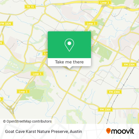 Goat Cave Karst Nature Preserve map