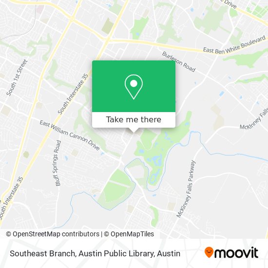 Mapa de Southeast Branch, Austin Public Library