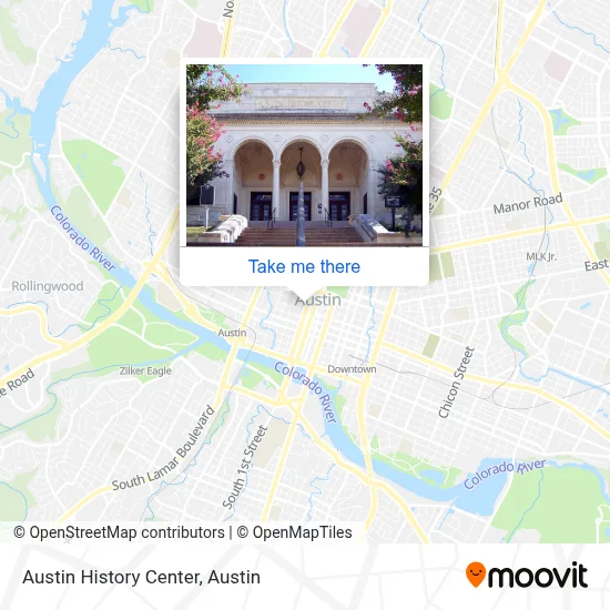 Austin History Center map