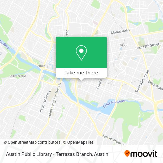 Mapa de Austin Public Library - Terrazas Branch