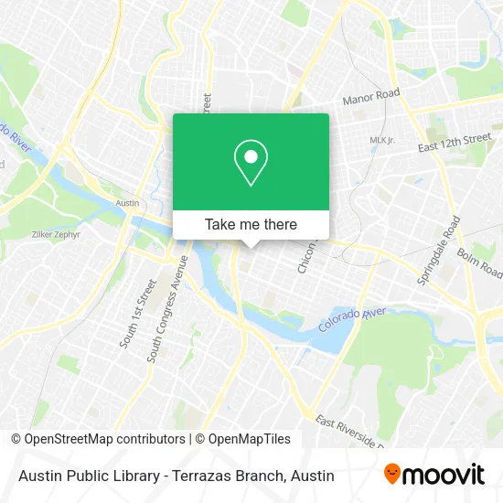 Mapa de Austin Public Library - Terrazas Branch
