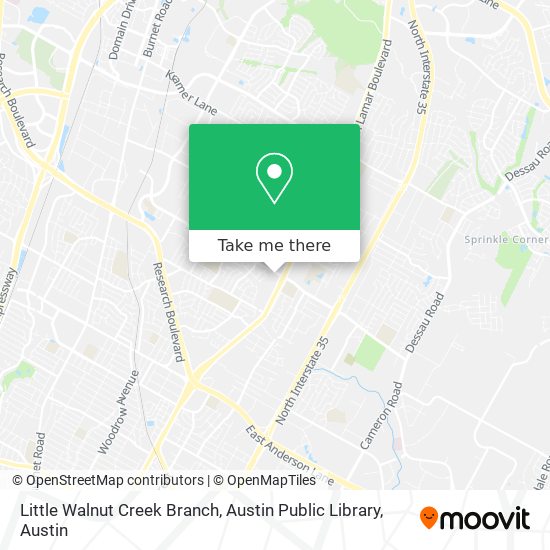Little Walnut Creek Branch, Austin Public Library map