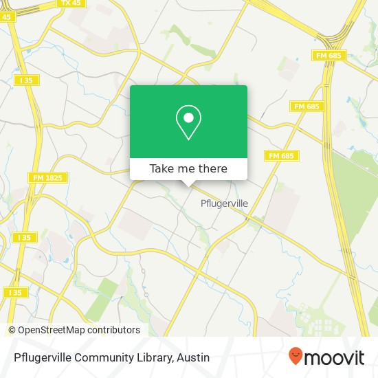 Pflugerville Community Library map