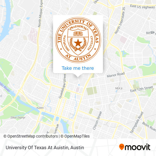 University Of Texas At Auistin map