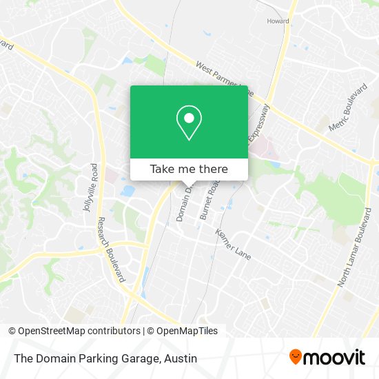 Mapa de The Domain Parking Garage