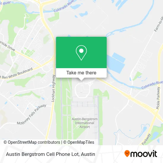 Austin Bergstrom Cell Phone Lot map