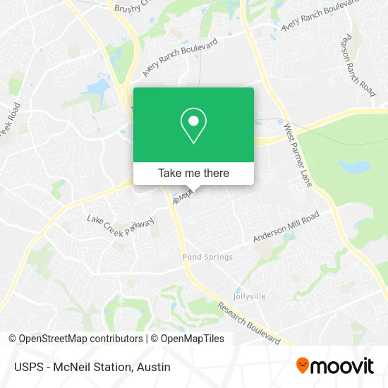 Mapa de USPS - McNeil Station