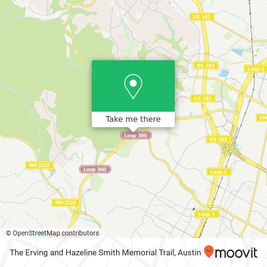 The Erving  and Hazeline Smith Memorial Trail map