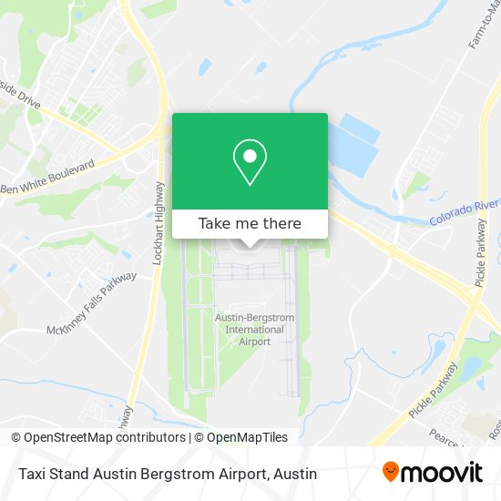 Mapa de Taxi Stand Austin Bergstrom Airport