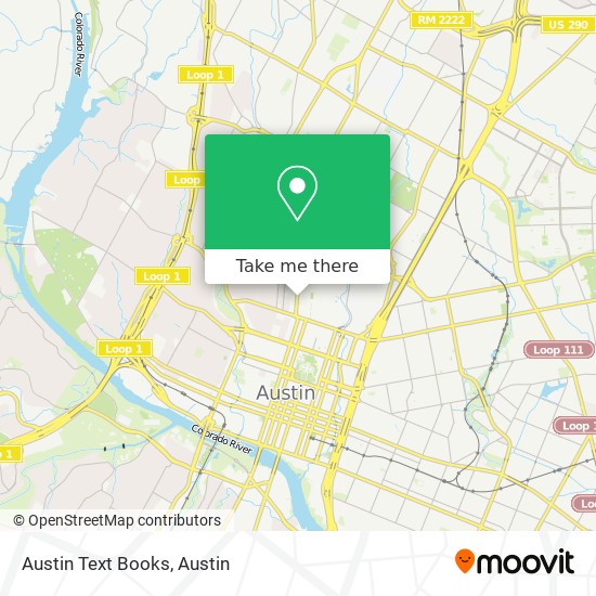 Austin Text Books map