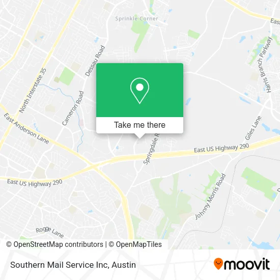 Mapa de Southern Mail Service Inc