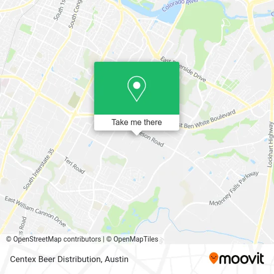 Mapa de Centex Beer Distribution
