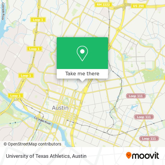 Mapa de University of Texas Athletics