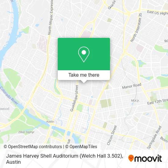 James Harvey Shell Auditorium (Welch Hall 3.502) map