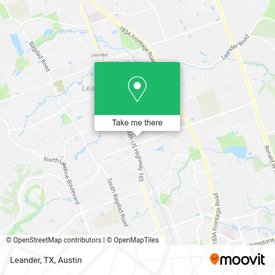 Leander, TX map
