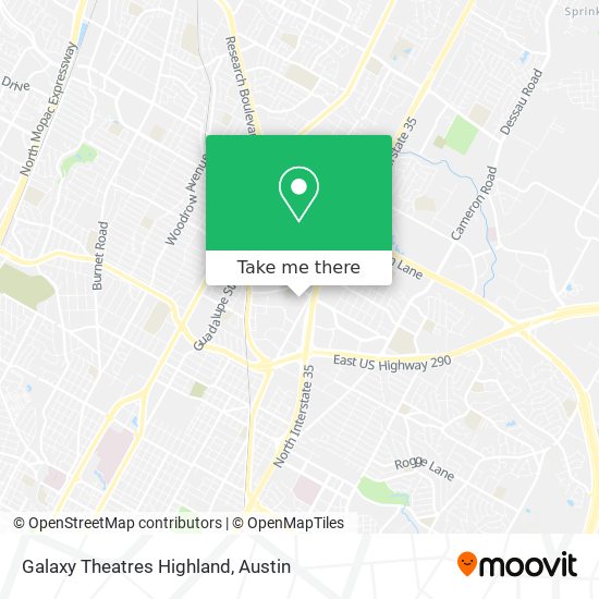 Galaxy Theatres Highland map