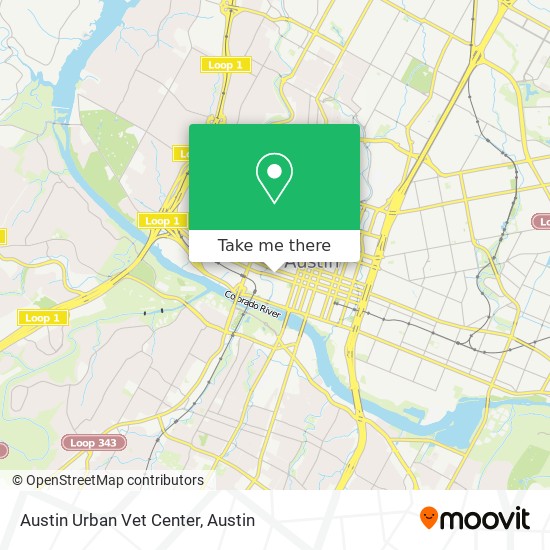 Austin Urban Vet Center map