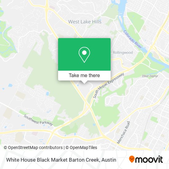 Mapa de White House Black Market Barton Creek