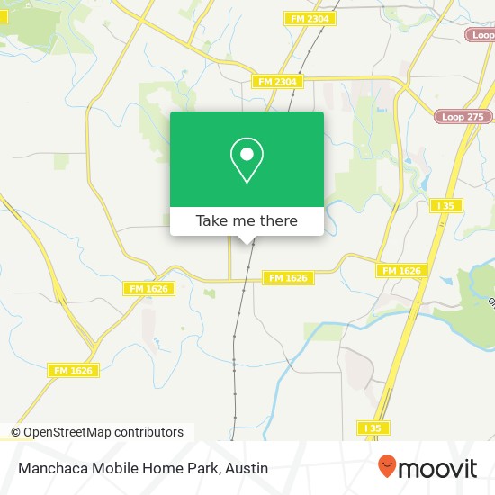 Manchaca Mobile Home Park map