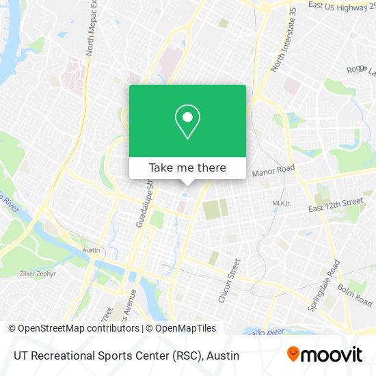 UT Recreational Sports Center (RSC) map