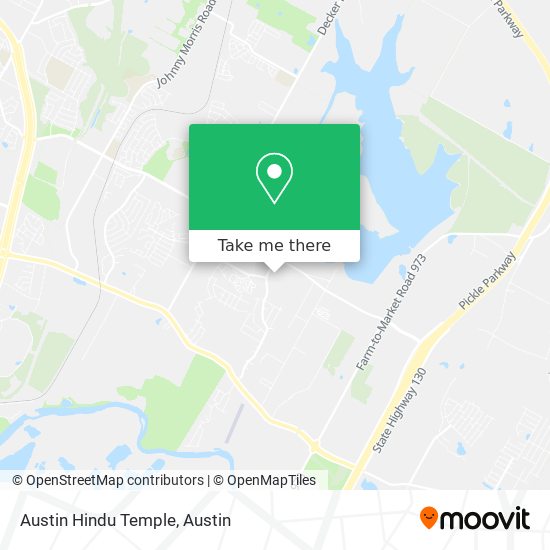 Austin Hindu Temple map