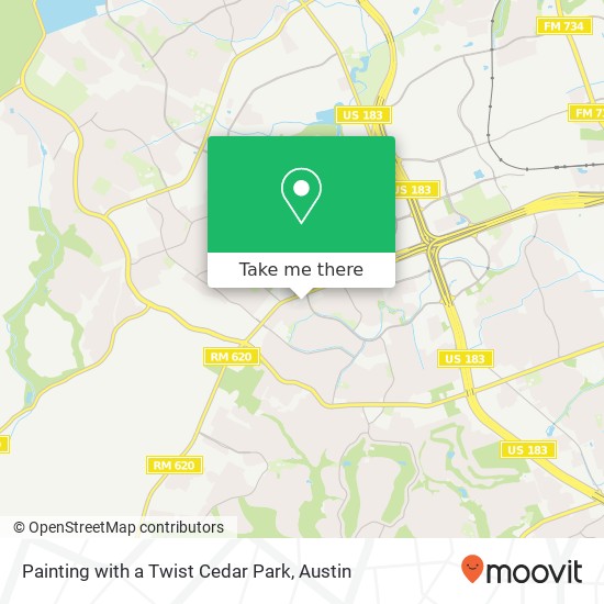 Mapa de Painting with a Twist Cedar Park