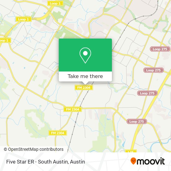 Mapa de Five Star ER - South Austin
