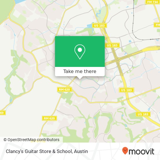 Clancy's Guitar Store & School map