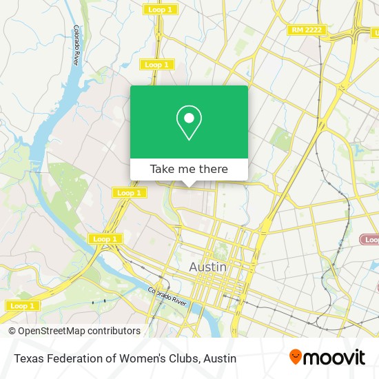Mapa de Texas Federation of Women's Clubs