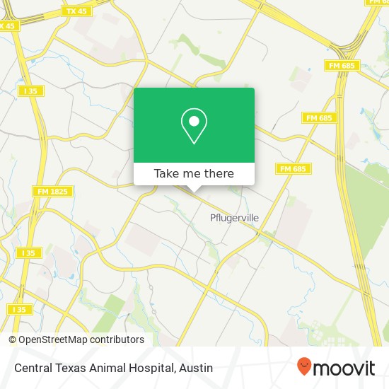 Mapa de Central Texas Animal Hospital