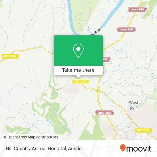 Hill Country Animal Hospital map