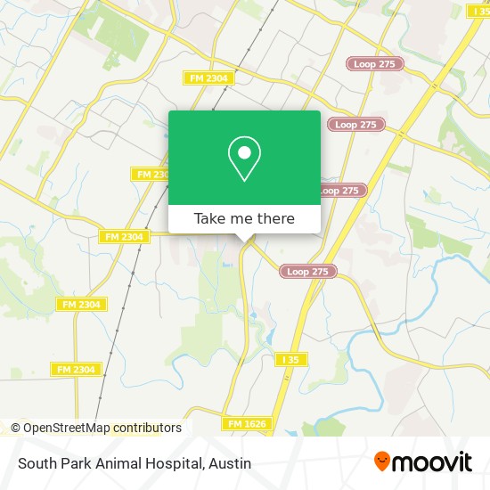 South Park Animal Hospital map