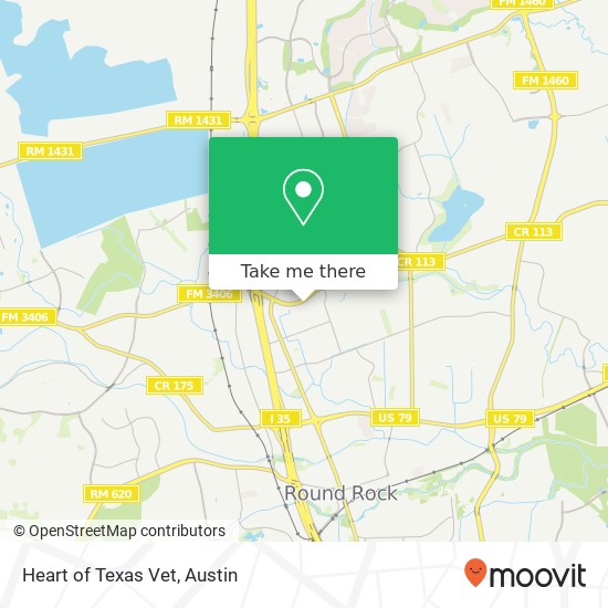 Mapa de Heart of Texas Vet