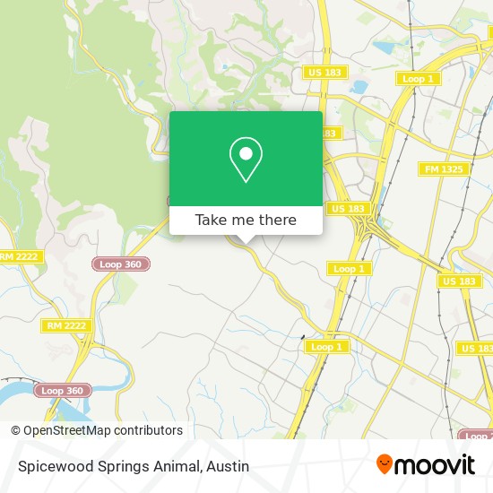 Mapa de Spicewood Springs Animal