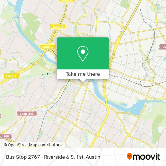 Bus Stop 2767 - Riverside & S. 1st map