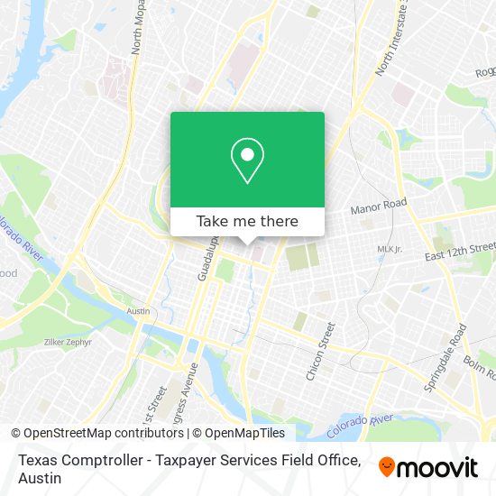 Texas Comptroller - Taxpayer Services Field Office map