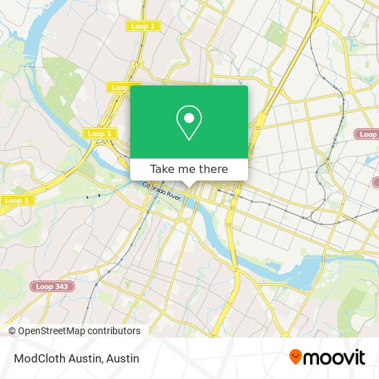 Mapa de ModCloth Austin