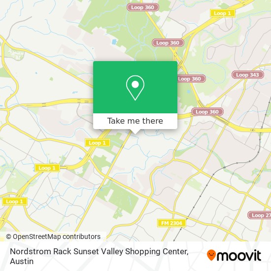 Mapa de Nordstrom Rack Sunset Valley Shopping Center
