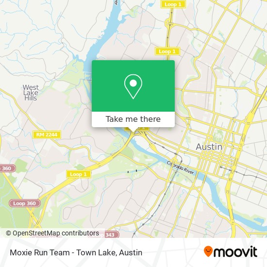 Mapa de Moxie Run Team - Town Lake