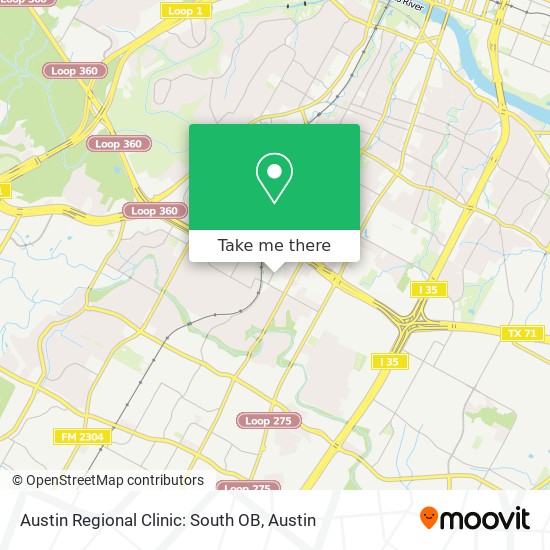 Mapa de Austin Regional Clinic: South OB