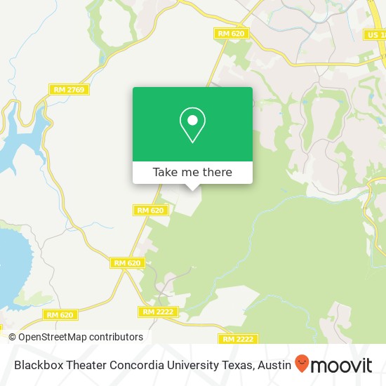 Blackbox Theater Concordia University Texas map