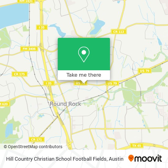 Hill Country Christian School Football Fields map