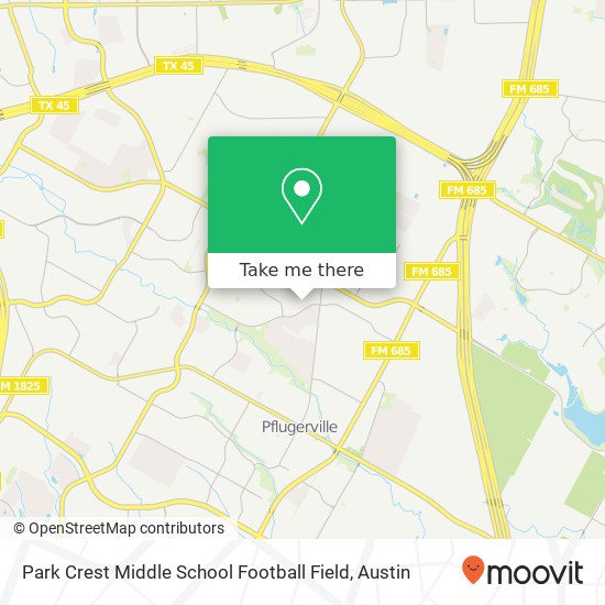 Mapa de Park Crest Middle School Football Field