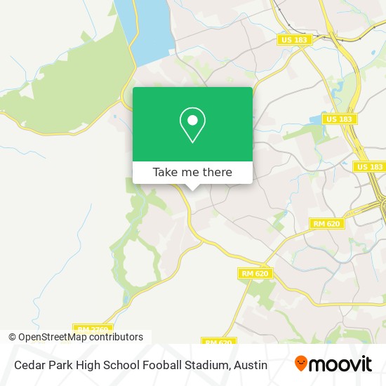 Cedar Park High School Fooball Stadium map